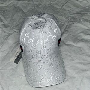 Gucci white Monogram Cap
